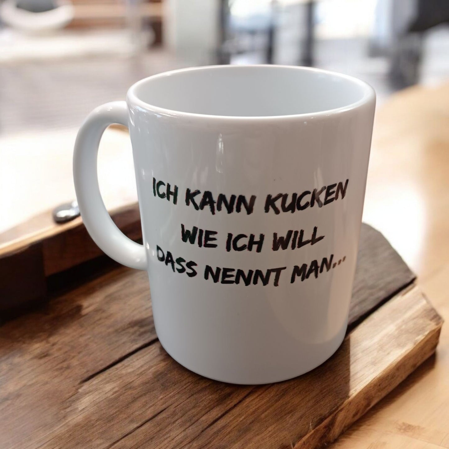 Kaffeetasse mit Humor – Fressenfreiheit garantiert