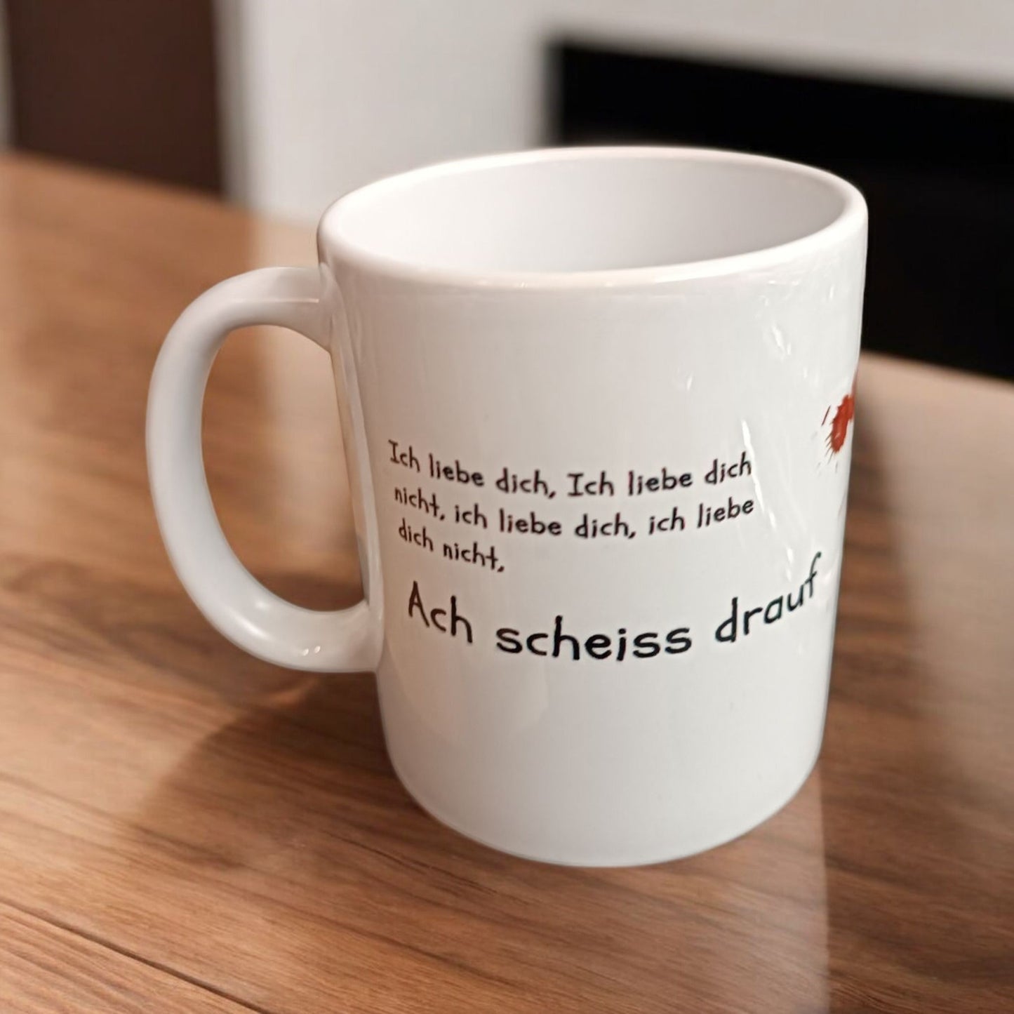 Spruchtasse – Ich liebe dich … ach scheiß drauf, ich bleib bei Kaffee