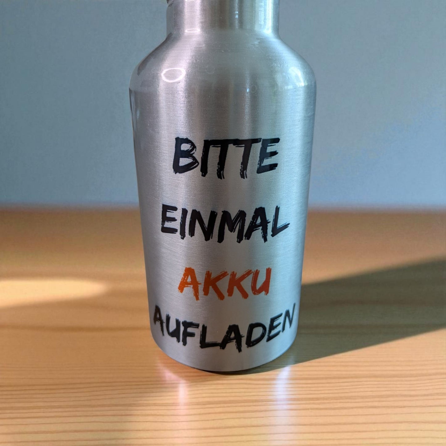 Aluminium-Trinkflasche mit Fuchs-Motiv – personalisierbar & spülmaschinenfest