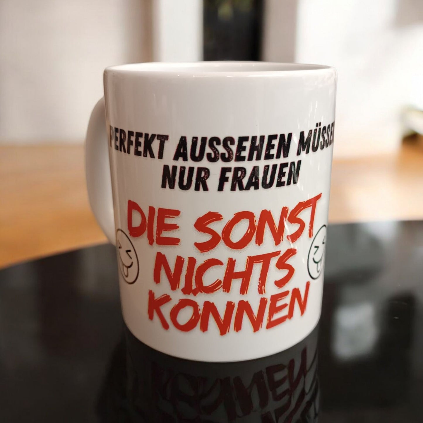 Spruchtasse – Ich kann mehr als nur gut aussehen