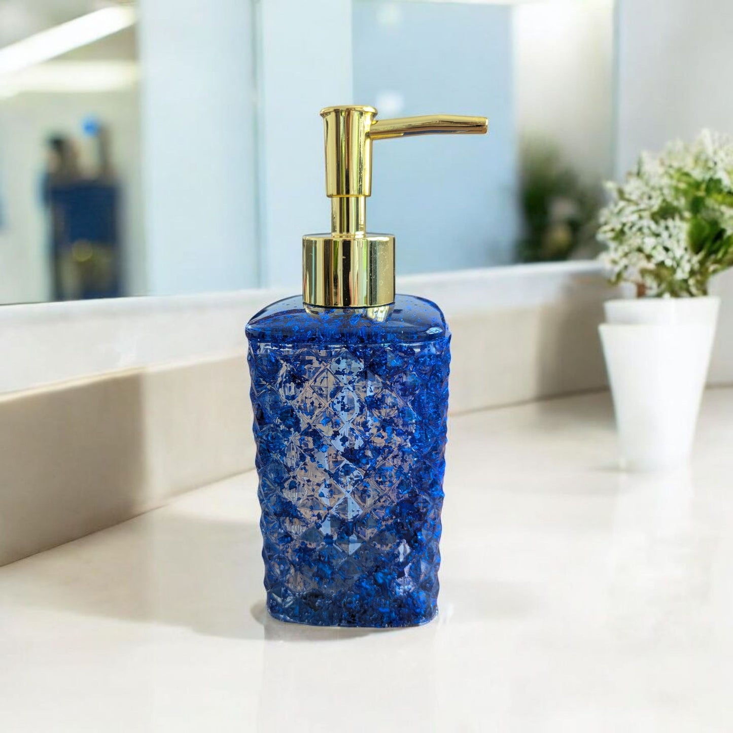 Seifenspender aus Epoxidharz – Royal Blue | Handgefertigtes Unikat
